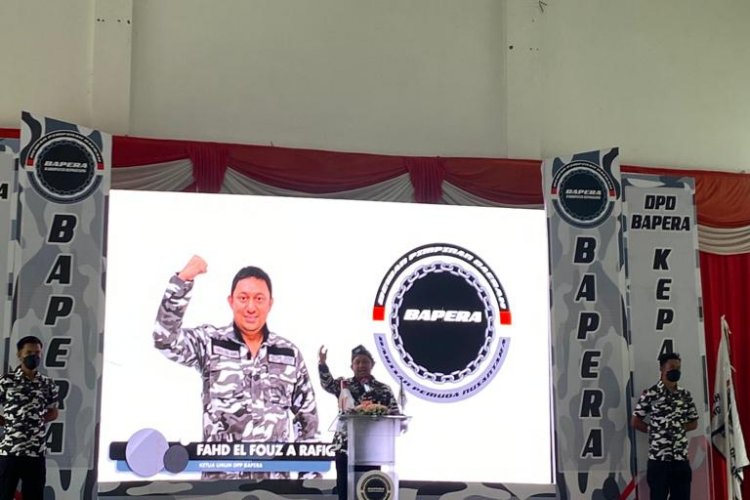 Momen Ketika Fahd El Fouz Arafiq (Ketua Umum DPP Bapera) Memberikan Sambutan Dan Pidato Pada Pelantikan DPD Bapera Kabupaten Kepahiang