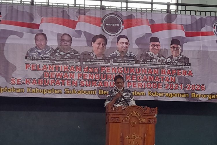 Momen Sambutan Dan Pidato Dalam Acara Pelantikan Pengurus Bapera Kecamatan Se-Kabupaten Sukabumi