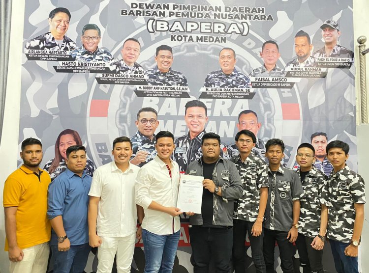 DPD Bapera Kota Medan Berikan Mandat Kepada Samuel J Marbun Sebagai Ketua DPD BM Bapera Kota Medan