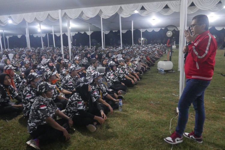 Peserta Jambore Nasional Saat Menerima Materi Dari Hasto Kristiyanto 