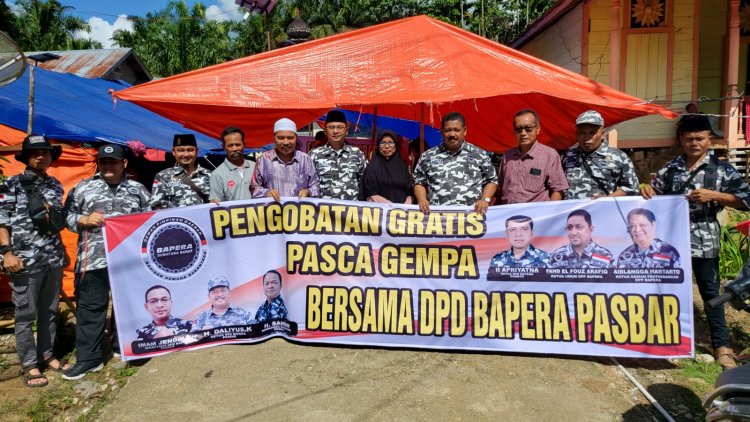 DPD BAPERA Pasaman Barat  Adakan Pengobatan Gratis Untuk Korban Bencana Di Talamau Dan Nagari Kajai