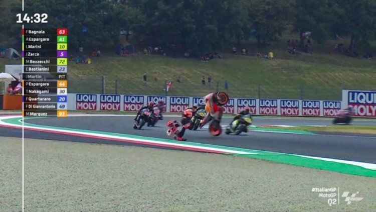 Motor Marc Marquez Terbakar Di Kualifikasi MotoGP Italia, Berikut Kronologinya!