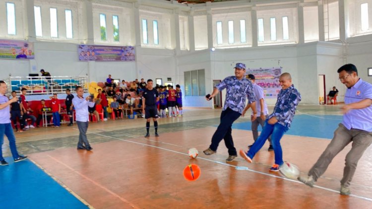 Bapera Rokan Hilir Dan Bapera Bangko Menggelar Turnamen Futsal Bergilir Cup I