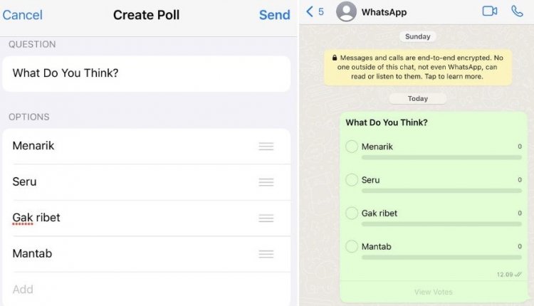 Fitur Baru WhatsApp: Bisa Buat Polling Di Grup Dan Percakapan Pribadi, Simak Cara Buat Polling!