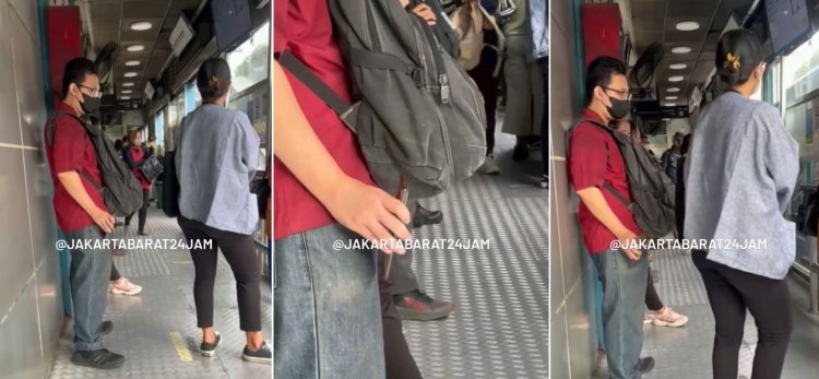 Viral Pria Ketahuan Rekam Bokong Wanita Di Halte Transjakarta