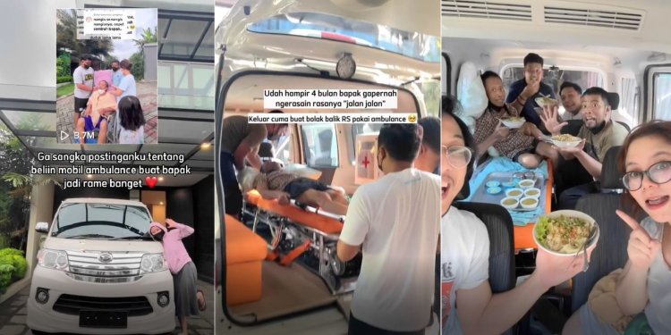 Viral di TikTok Kisah Anak Belikan Ambulans Untuk Ayahnya