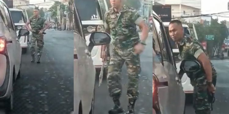 Viral Oknum TNI Cekcok Dengan Pengendara di Jalan, Pelaku Bawa Senjata Tajam