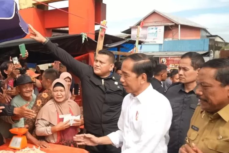 Saat Temani Jokowi Kunjungan Di Pasar, Bupati Bengkulu Ditarik Paksa Paspamres