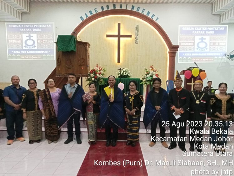 Maruli Siahaan Hadiri HUT Ke-32 Gereja Kristen Protestan Pakpak Dairi di Medan