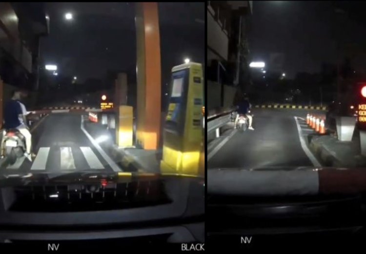 Heboh Video Mobil Tertimpa Palang Tol di Kebon Jeruk