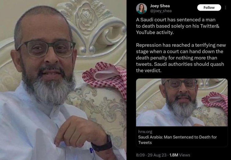 Pria di Arab Dihukum Mati Gegara Nge-tweet dan YouTube