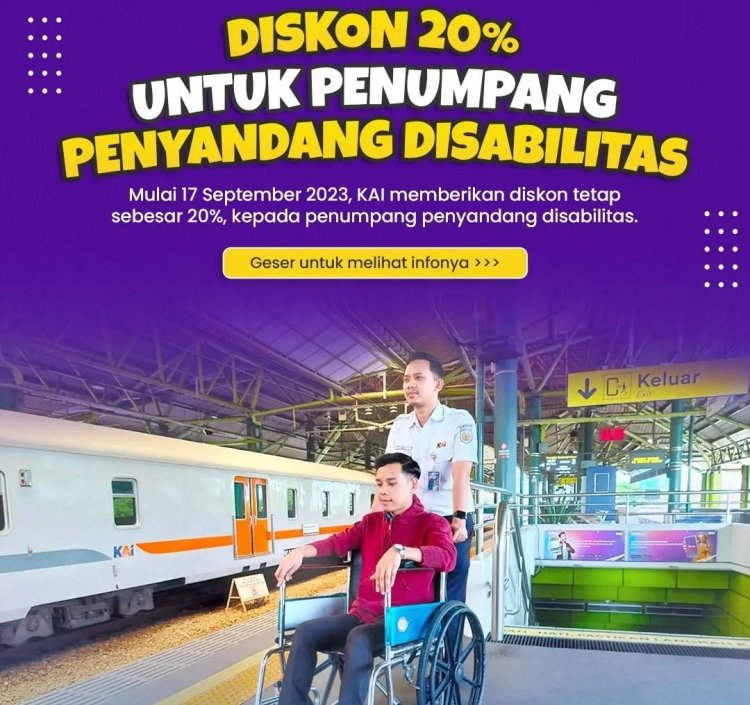 KAI Beri Diskon 20% Khusus Penumpang Disabilitas, Ini Syarat dan Cara Belinya!