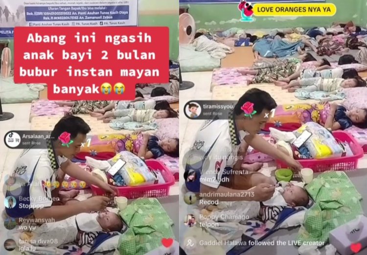 Panti Asuhan di Medan Ajak Puluhan Bayi Live TikTok Demi Dapat Gift