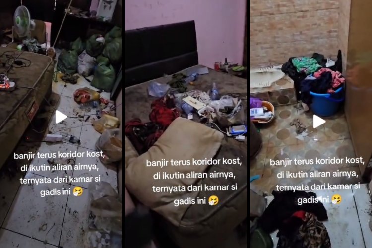 Viral Kamar Kos Penuh Sampah Hingga Banjir Penghuni Disebut Idap