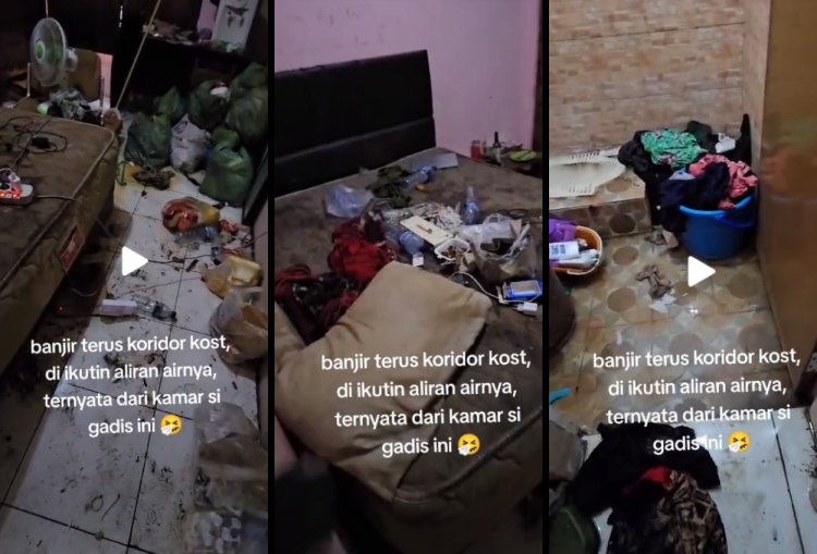 Viral! Kamar Kos Penuh Sampah Hingga Banjir, Penghuni Disebut Idap Hoarding Disorder