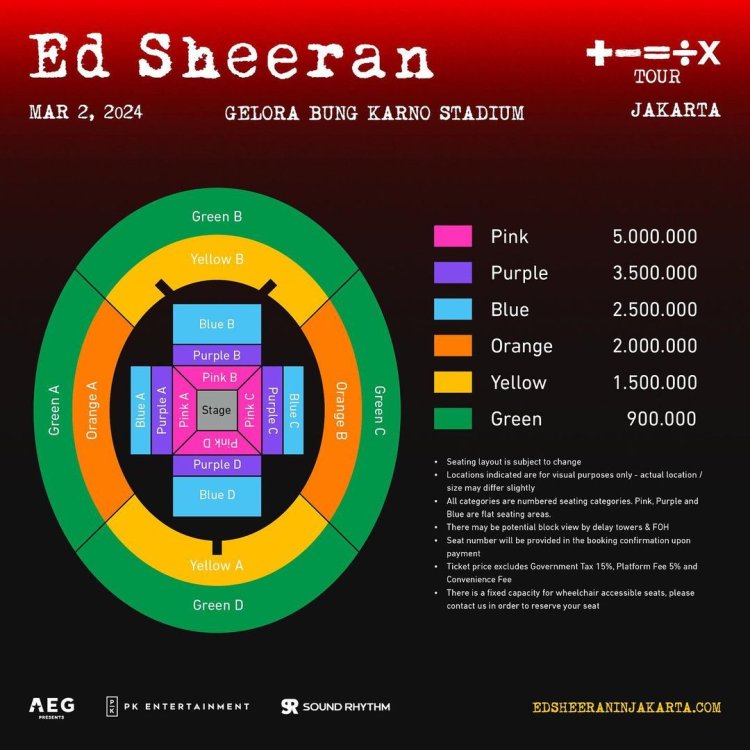 Link Penjualan Tiket Konser Ed Sheeran di Indonesia
