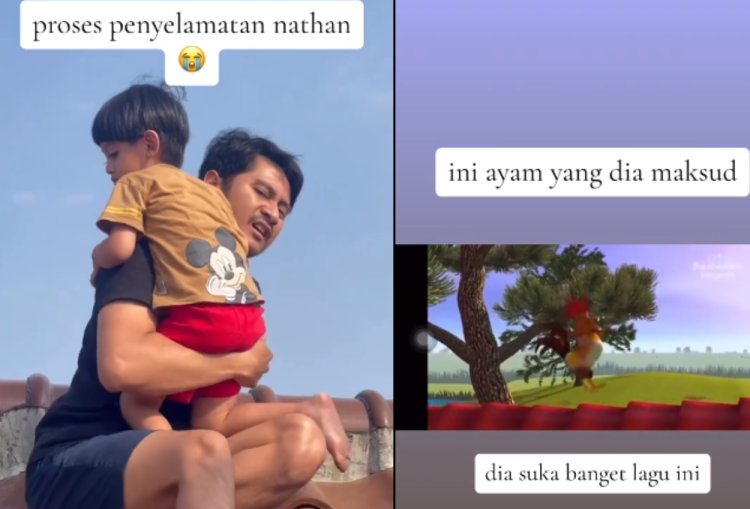 Viral Video Bocah Naik ke Atas Genteng Tiru Video YouTube