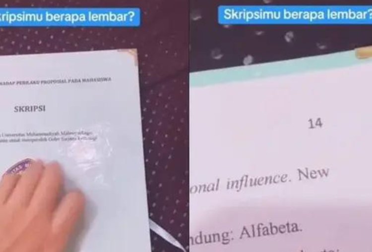 Viral Skripsi UM Malang Hanya 14 Lembar, Netizen: 100 Lembar Gak Relate!