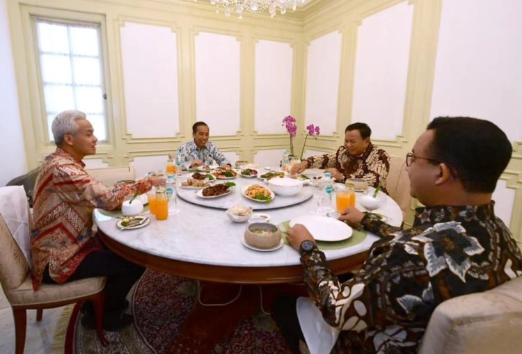 Begini Pesan Jokowi Saat Makan Siang Bersama Ketiga Capres 2024
