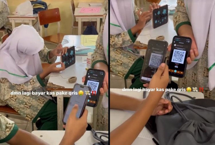 Menarik, Bendahara Kelas di Aceh Tarik Uang Kas Pakai Qris
