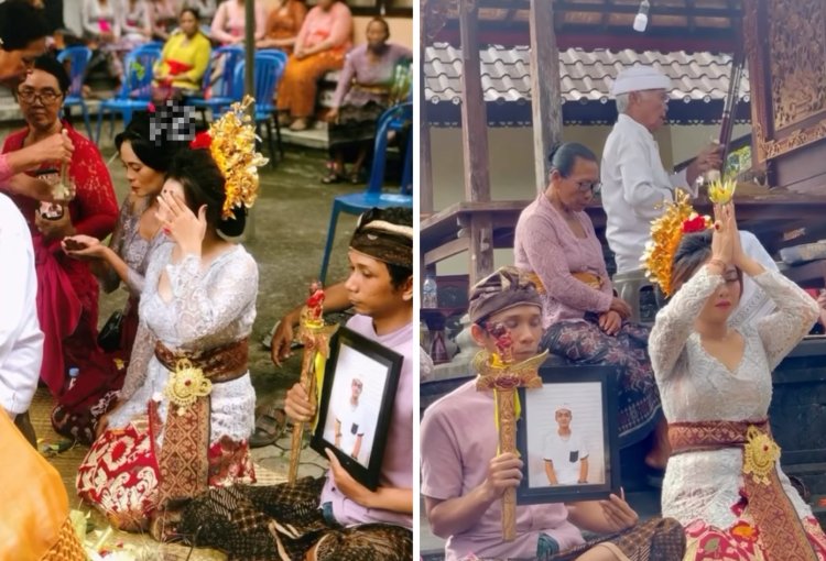 Viral! Pernikahan Mempelai Pria Diganti dengan Keris di Bali