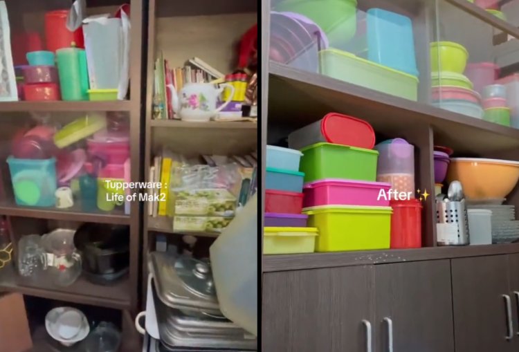 Anak ini Bersihkan Dapur dan Buang Tupperware Usang Saat Orang Tua Umrah