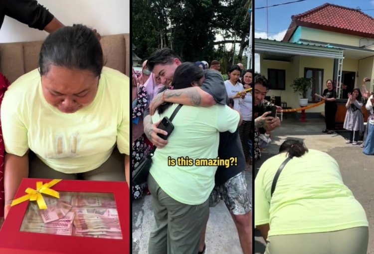Wow! Penjual Donat di Bali Dapat Rumah hingga Uang Rp155 Juta dari Bule