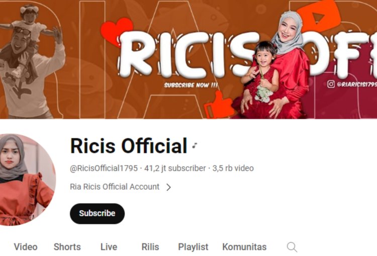 Semakin Panas! Ria Ricis Ganti Banner Kannal YouTube, Tak Ada Foto Teuku Ryan