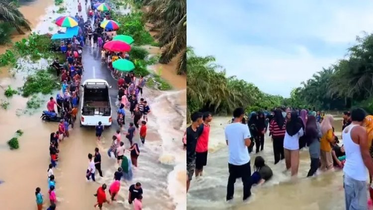 Banjir Bandang di Riau Malah Dijadikan Tempat Wisata Dadakan Gratis