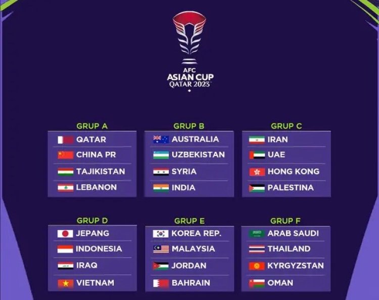 Jadwal Lengkap Piala Asia 2023, Indonesia VS Irak