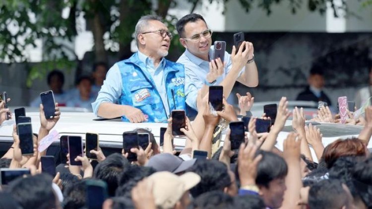 Kampanye Prabowo Subianto di Bandar Lampung Ditemani Oleh Zulhas Dan Raffi Ahmad