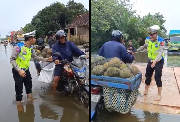 Niat Bantu, Pemotor Bawa Durian Ini Malah Takut Ditilang Polisi: Punya Orang Pak!