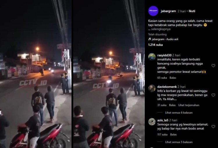 Viral Kecelakaan Tragis Balap Liar di Cibungbulang Bogor, 2 Orang Tewas