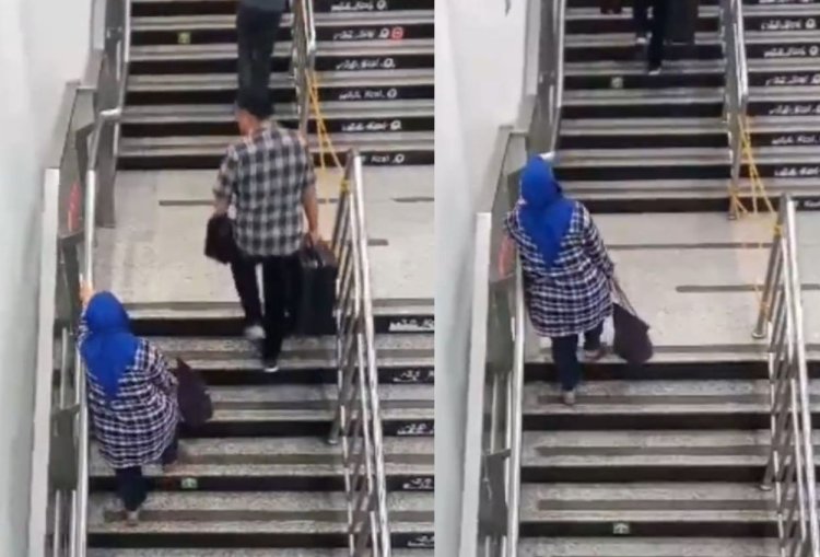 Viral Video Seorang Ibu Kesulitan Menaiki Tangga di Stasiun Manggarai Imbas Eskalator Rusak
