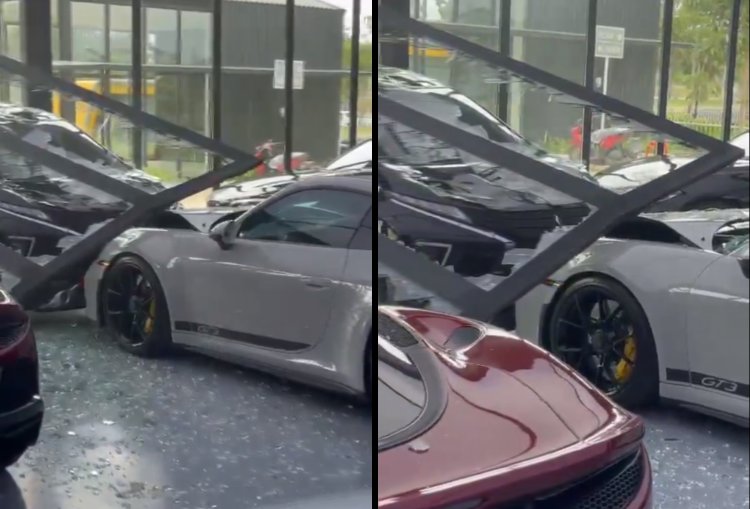 Video Viral! Mobil Xpander Tabrak Porsche Seharga Rp8,9 Miliar