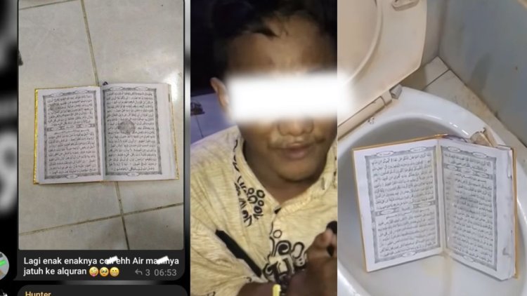 Admin Group Penista Agama Mengencingi Al-Qur'an Ditangkap, Minta Maaf Sambil Tertawa