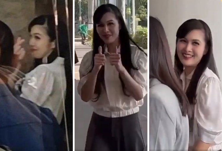 Tiba di Kejagung Untuk Diperiksa, Sandra Dewi Masih Bisa Tebar Senyuman dan Berpose Sarangheyo