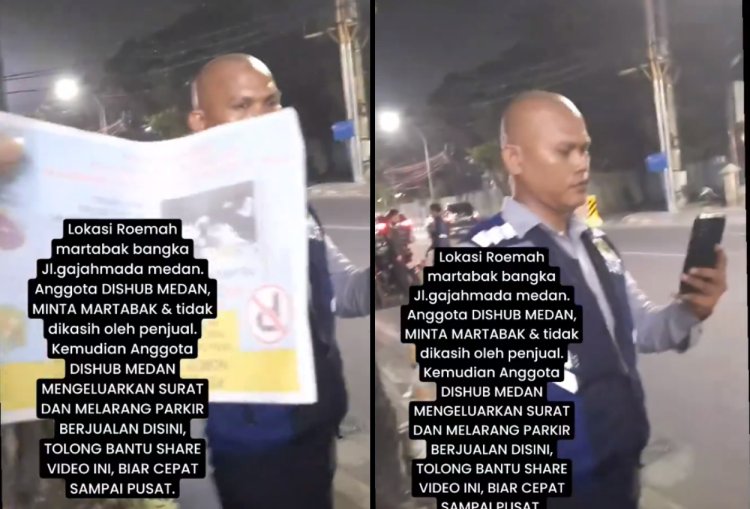 Video Viral, Anggota Dishub di Medan Diduga Palak 5 Loyang Martabak