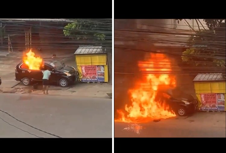 Kronologi Mobil Bawa 12 BBM Galon Terbakar di Jambi