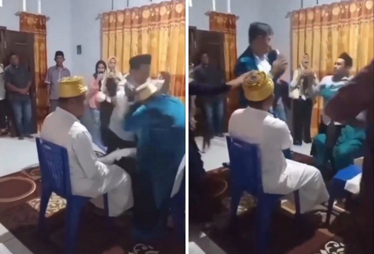 Viral! Wali Nikah Tonjok Pengantin Pria Setelah Ijab Kabul