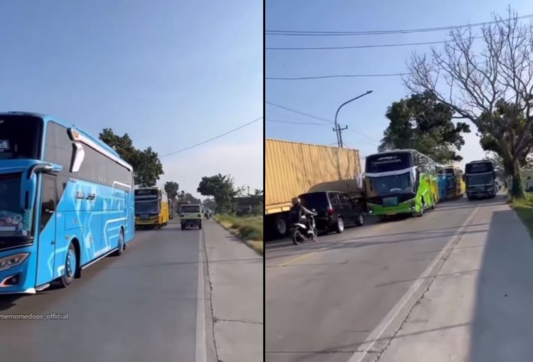 Viral Video Kecelakaan Beruntun Bus, Netizen Salahkan Sopir yang Melawan Arah