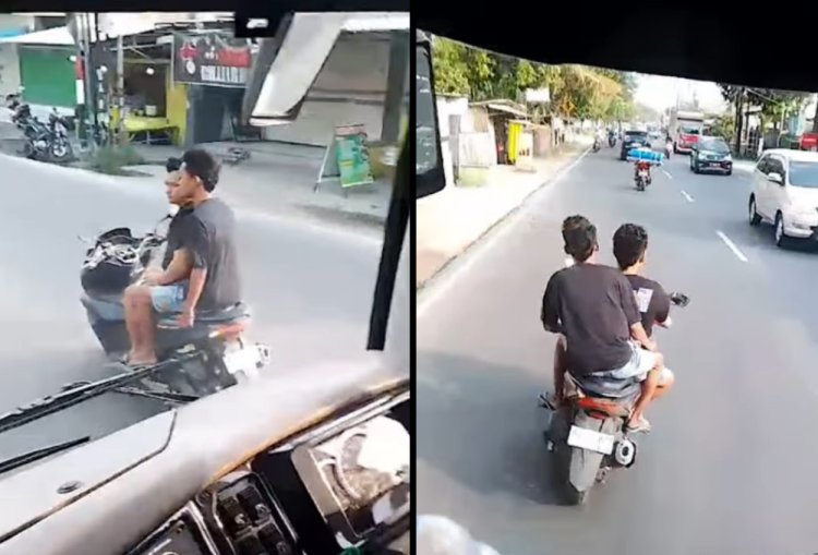 Viral! Dua Pemuda Mabuk Hadang Bus dan Lempar Batu, Berakhir Babak Belur Dihajar Warga