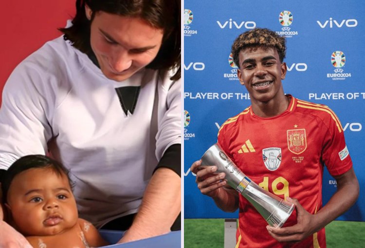 Viral Foto Messi Mandikan Lamine Yamal saat Bayi Jelang Final Euro 2024 dan Copa America 2024