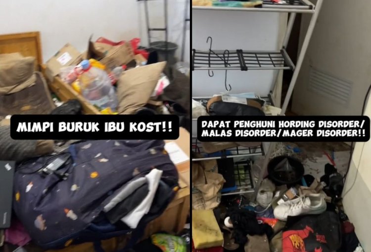 Viral Video Kamar Kos Tampak Dipenuhi Sampah, Bau Badan Penghuni Bikin Ibu Kos Mual