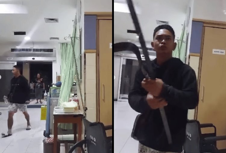 Viral Video, Ada Pria Bawa Sajam ke RS Pantiwilasa Semarang Teror Perawat