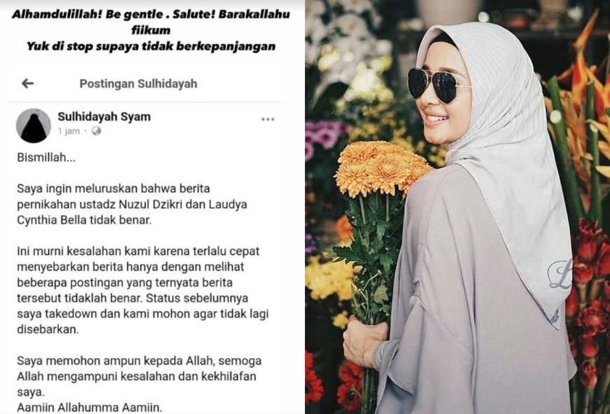 Kabar Pernikahan Laudya Cynthia Bella dengan Ustaz Muhammad Nuzul Dzikri Hoaks