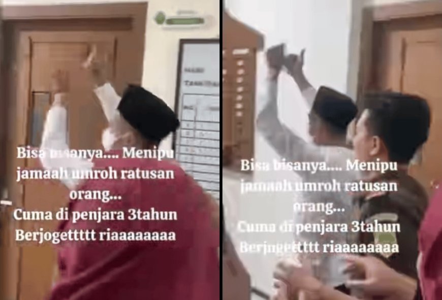 Viral! Terdakwa Penipuan 189 Jemaah Umrah Joget Usai Divonis 3 Tahun Penjara