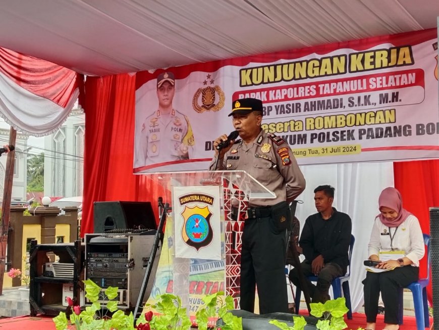 Kapolres Tapsel Kunker ke Polsek Padang Bolak, Ajak Jihad Perangi Narkoba