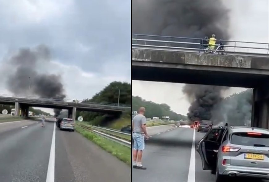 Pesawat Jatuh dan Terbakar di Tol Belanda, Pilot Dikabarkan Tewas