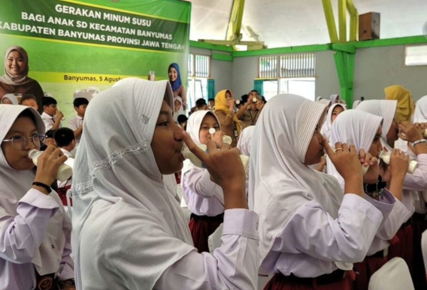 Program Susu Gratis Mulai Diuji Coba di 36 Sekolah Dasar Banyumas